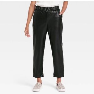 Faux leather pants